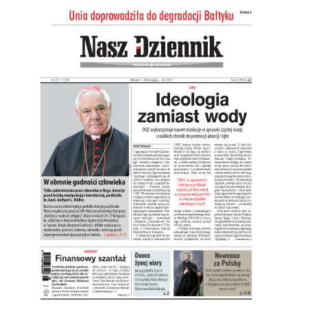 Nasz Dziennik z dnia 30.11.2021 wydanie PDF