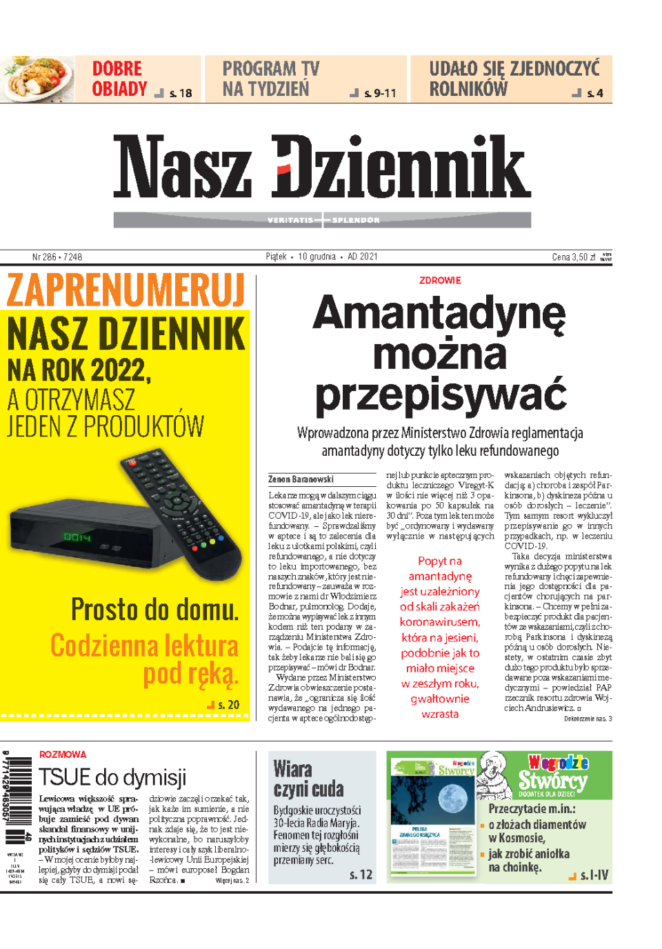 Nasz Dziennik z dnia 10.12.2021 wydanie PDF