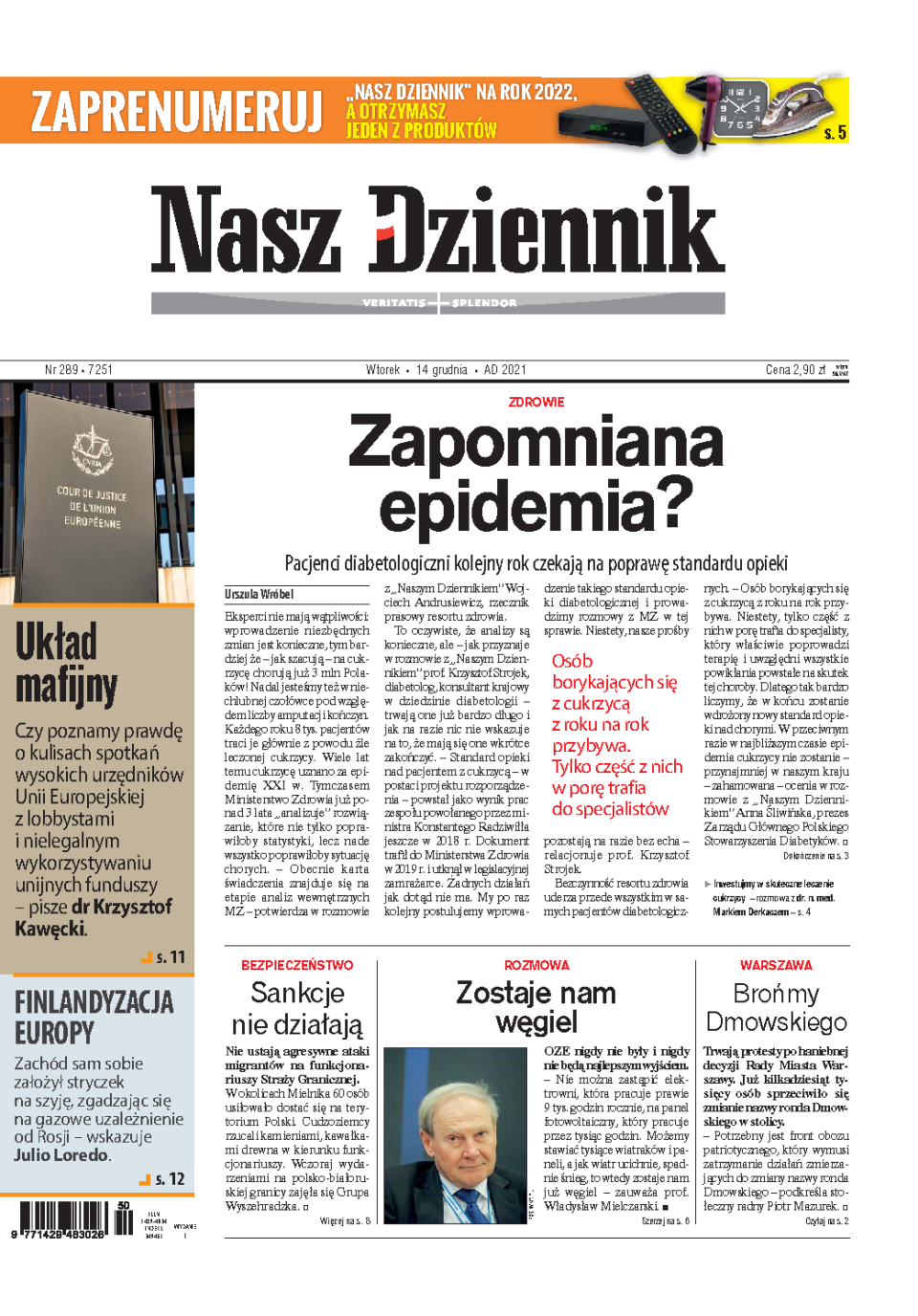 Nasz Dziennik z dnia 14.12.2021 wydanie PDF