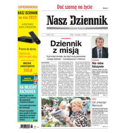 Nasz Dziennik z dnia 15.12.2021 wydanie PDF