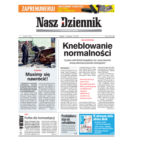 Nasz Dziennik z dnia 16.12.2021 wydanie PDF