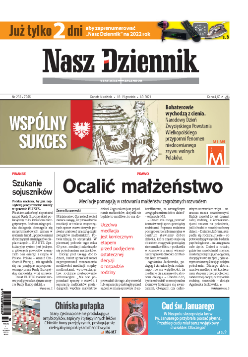 Nasz Dziennik z dnia 18.12.2021 wydanie PDF