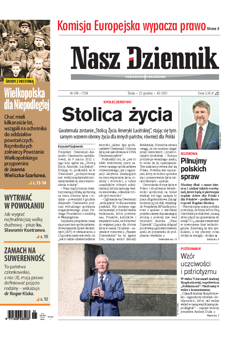 Nasz Dziennik z dnia 22.12.2021 wydanie PDF