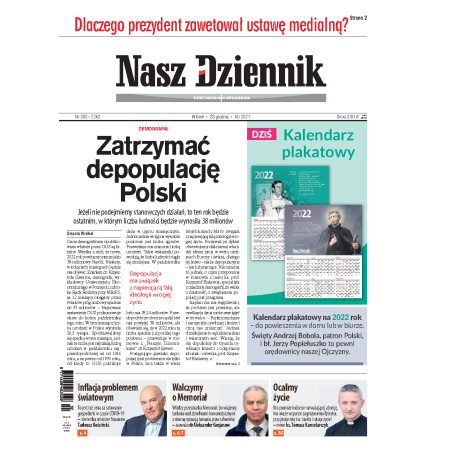 Nasz Dziennik z dnia 28.12.2021 wydanie PDF