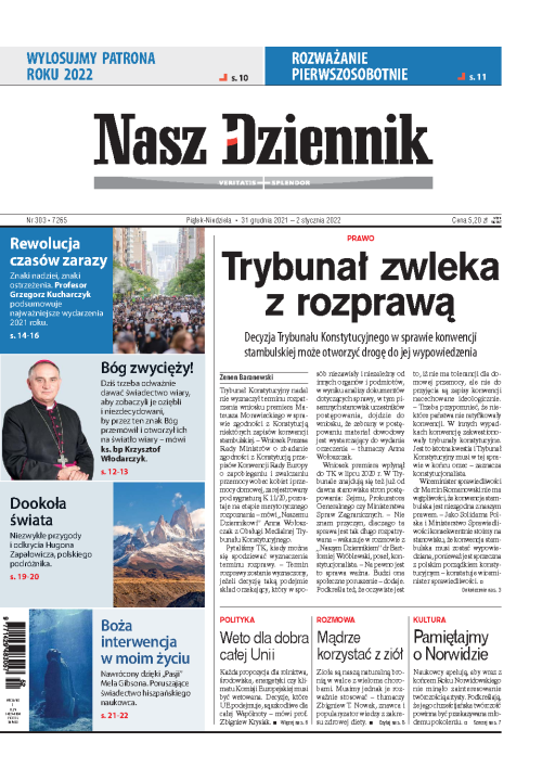 Nasz Dziennik z dnia 31.12.2021 wydanie PDF