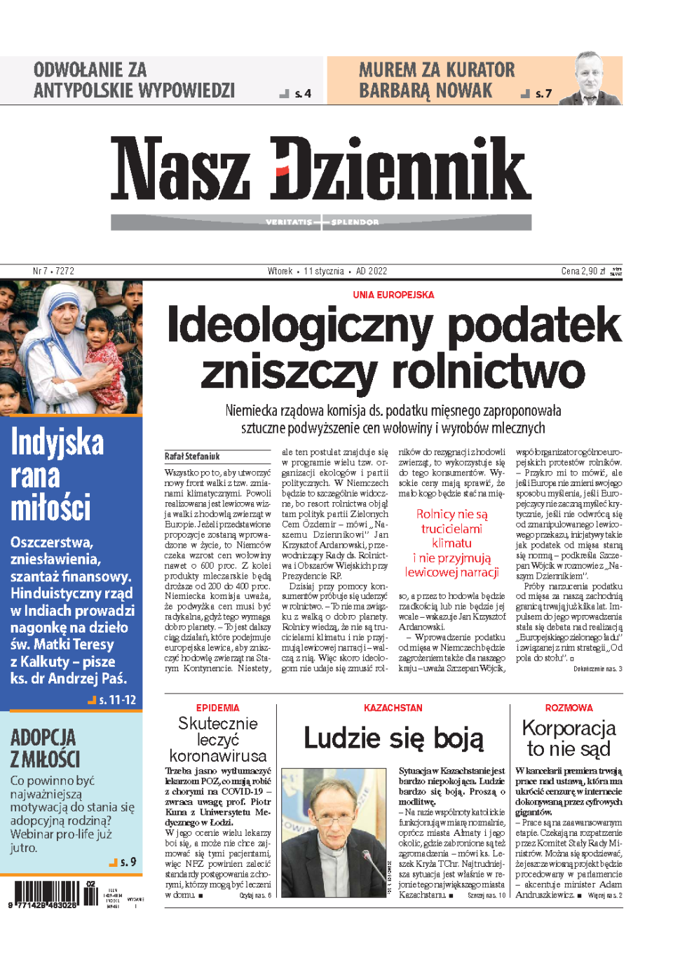 Nasz Dziennik z dnia 11.01.2022 wydanie PDF