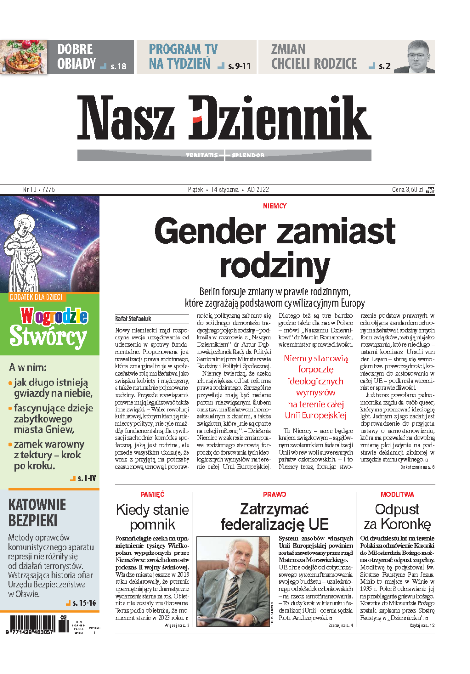 Nasz Dziennik z dnia 14.01.2022 wydanie PDF