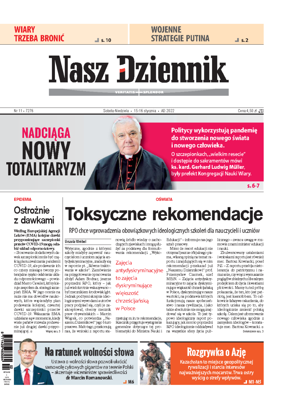 Nasz Dziennik z dnia 15.01.2022 wydanie PDF