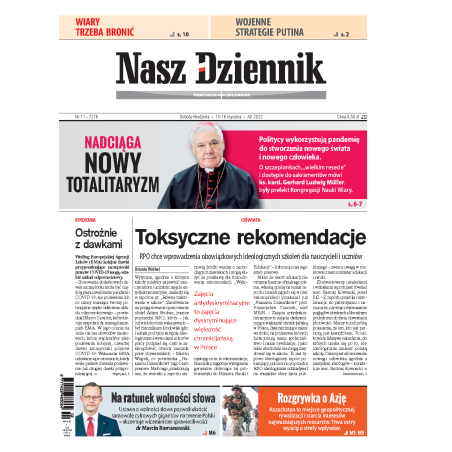 Nasz Dziennik z dnia 15.01.2022 wydanie PDF