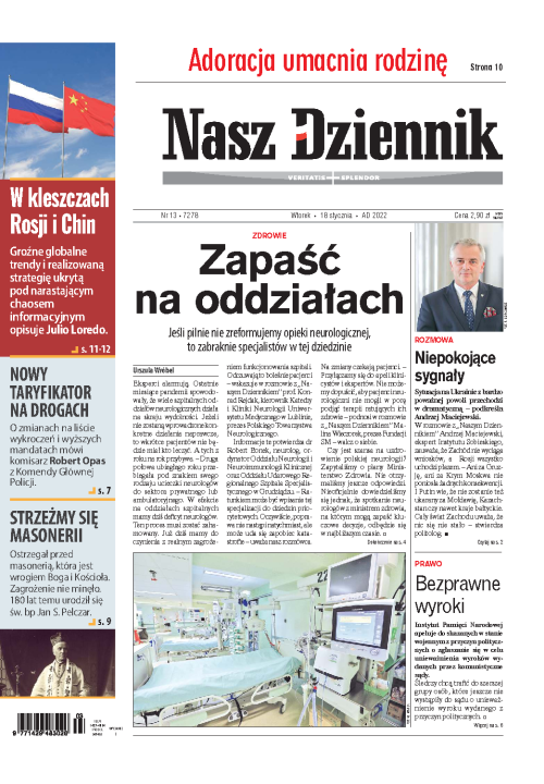 Nasz Dziennik z dnia 18.01.2022 wydanie PDF