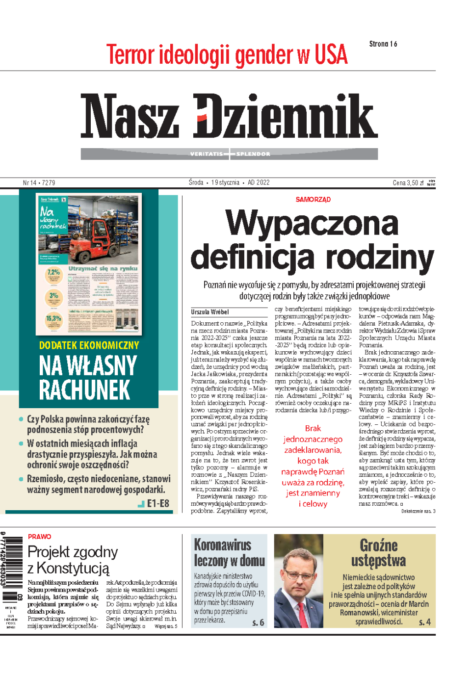Nasz Dziennik z dnia 19.01.2022 wydanie PDF
