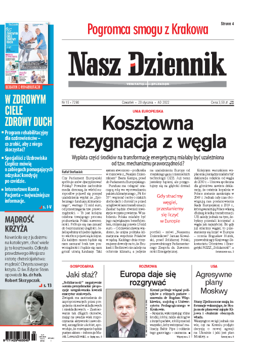 Nasz Dziennik z dnia 20.01.2022 wydanie PDF