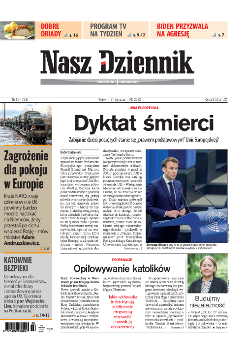 Nasz Dziennik z dnia 21.01.2022 wydanie PDF
