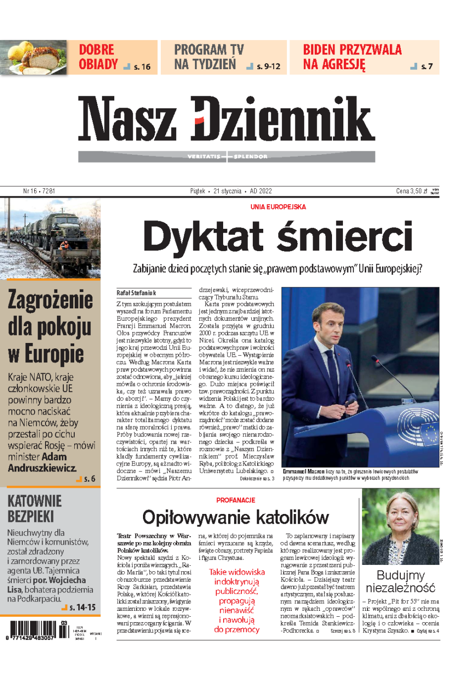 Nasz Dziennik z dnia 21.01.2022 wydanie PDF