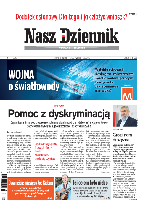 Nasz Dziennik z dnia 22.01.2022 wydanie PDF