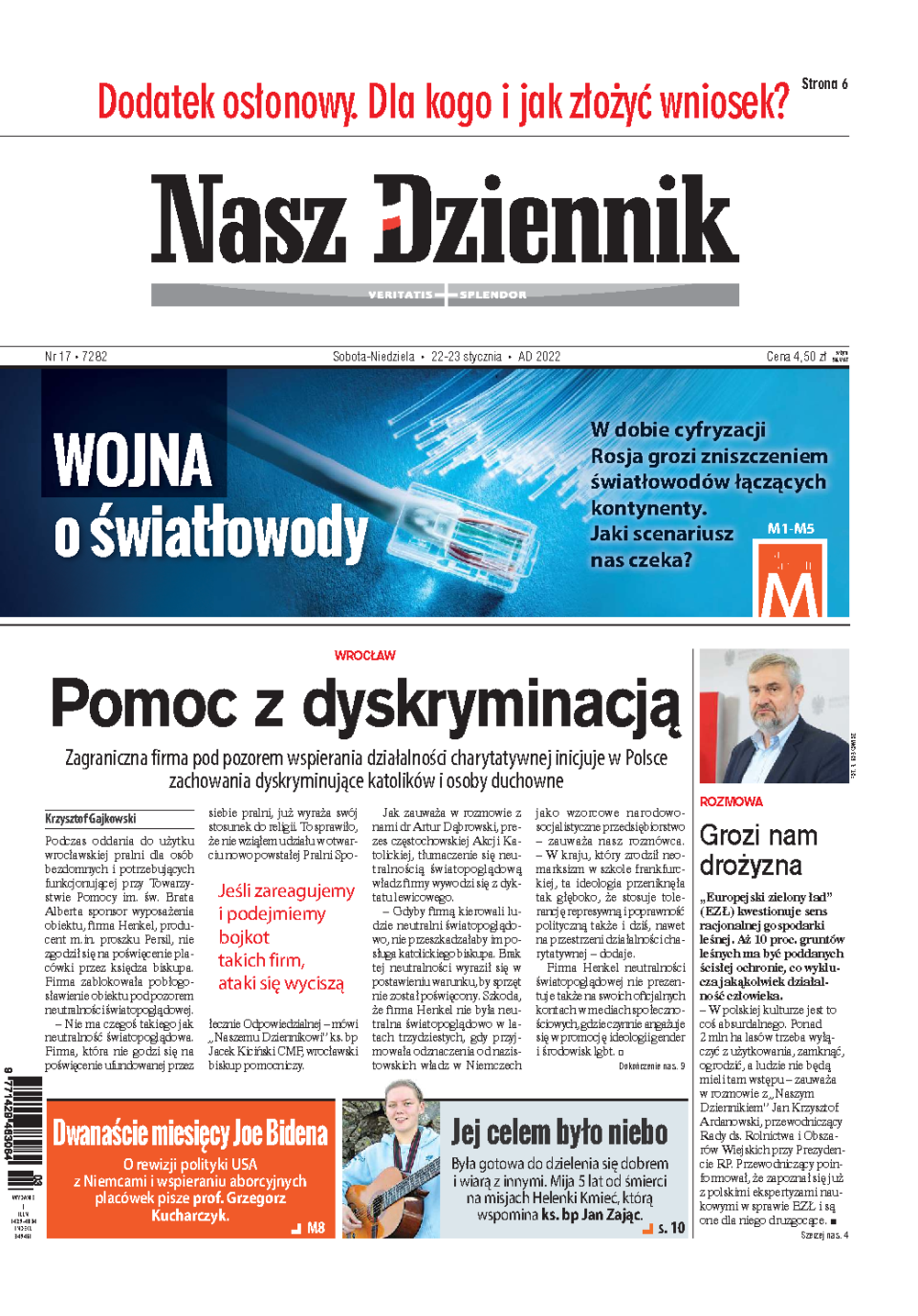 Nasz Dziennik z dnia 22.01.2022 wydanie PDF