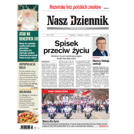 Nasz Dziennik z dnia 24.01.2022 wydanie PDF