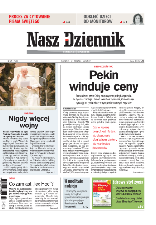 Nasz Dziennik z dnia 27.01.2022 wydanie PDF