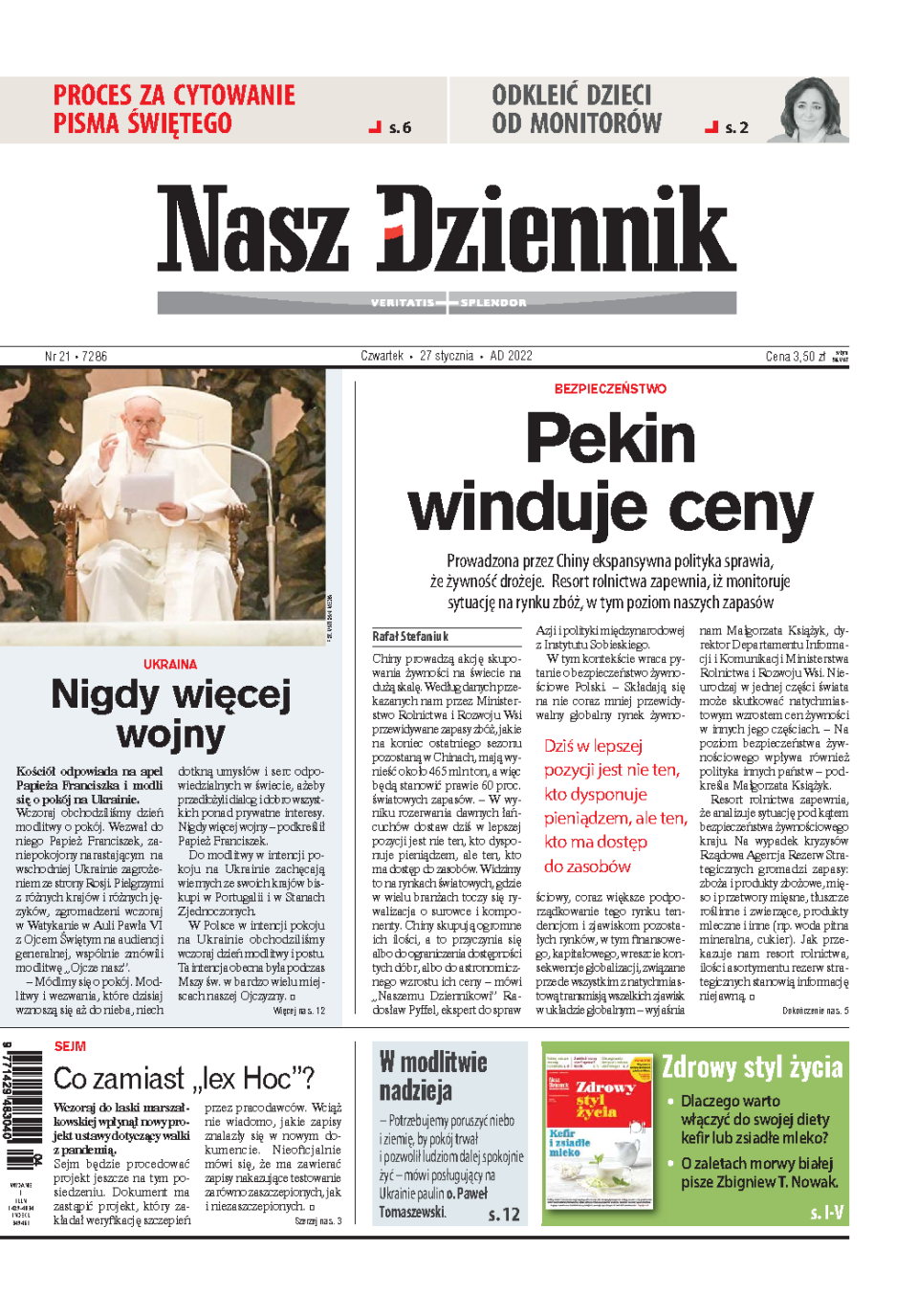 Nasz Dziennik z dnia 27.01.2022 wydanie PDF