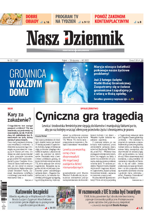 Nasz Dziennik z dnia 28.01.2022 wydanie PDF