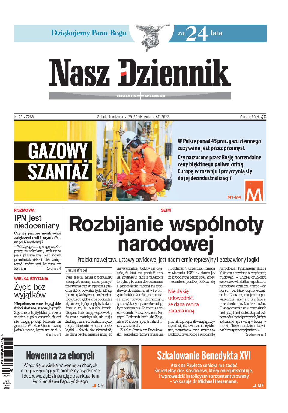 Nasz Dziennik z dnia 29.01.2022 wydanie PDF
