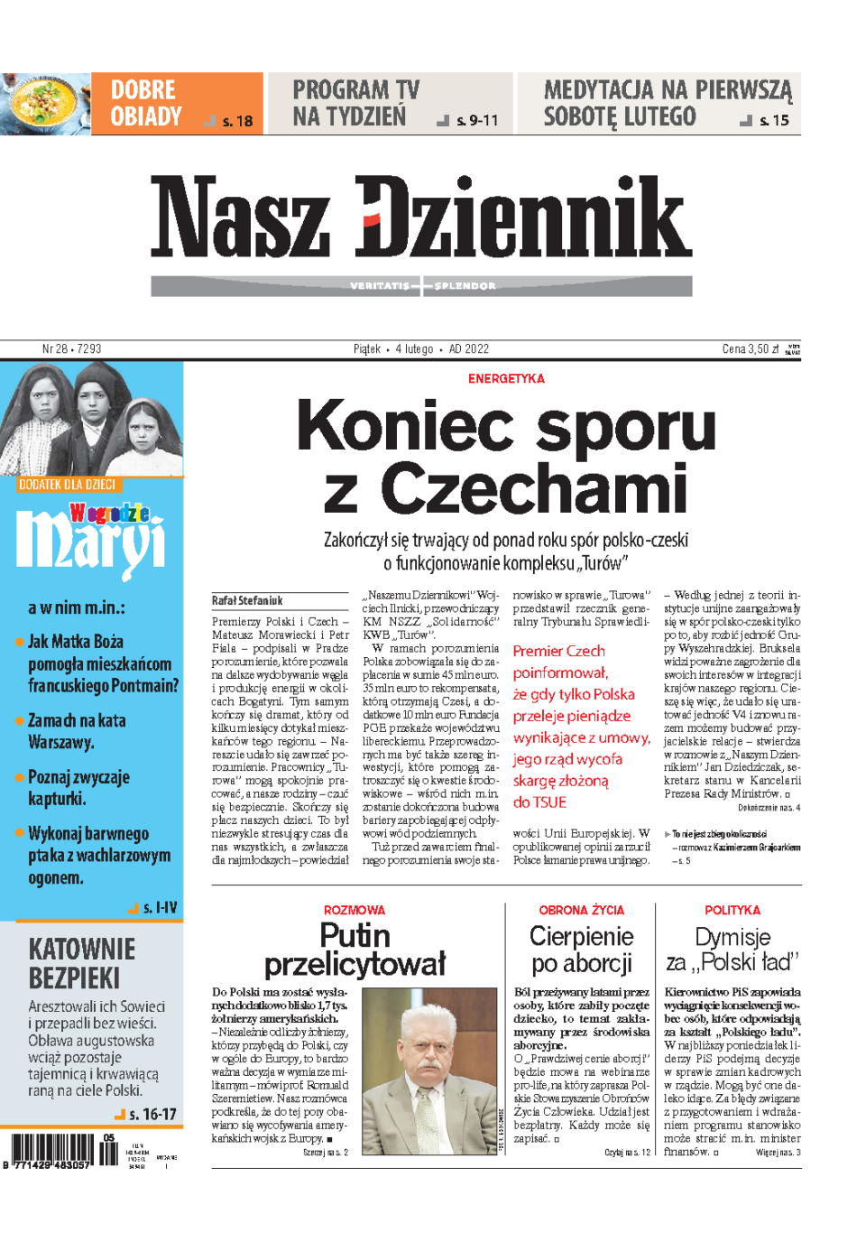 Nasz Dziennik z dnia 04.02.2022 wydanie PDF