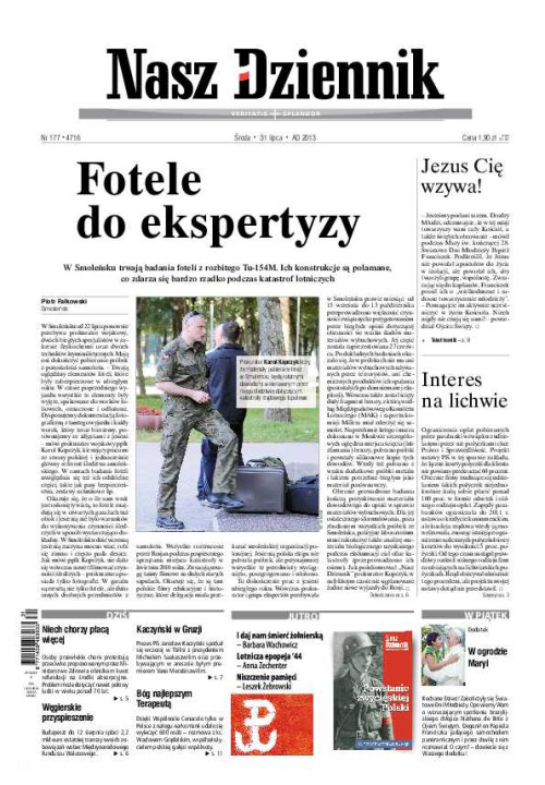 Nasz Dziennik z dnia 31.07.2013 wydanie PDF