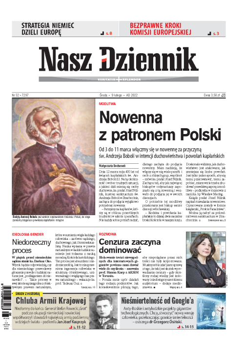 Nasz Dziennik z dnia 09.02.2022 wydanie PDF