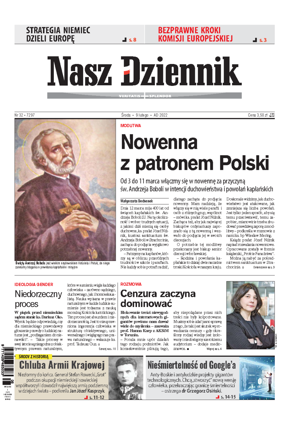 Nasz Dziennik z dnia 09.02.2022 wydanie PDF
