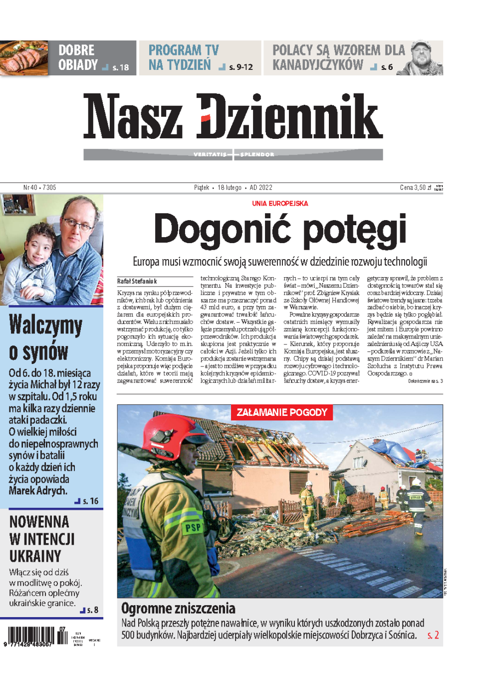 Nasz Dziennik z dnia 18.02.2022 wydanie PDF