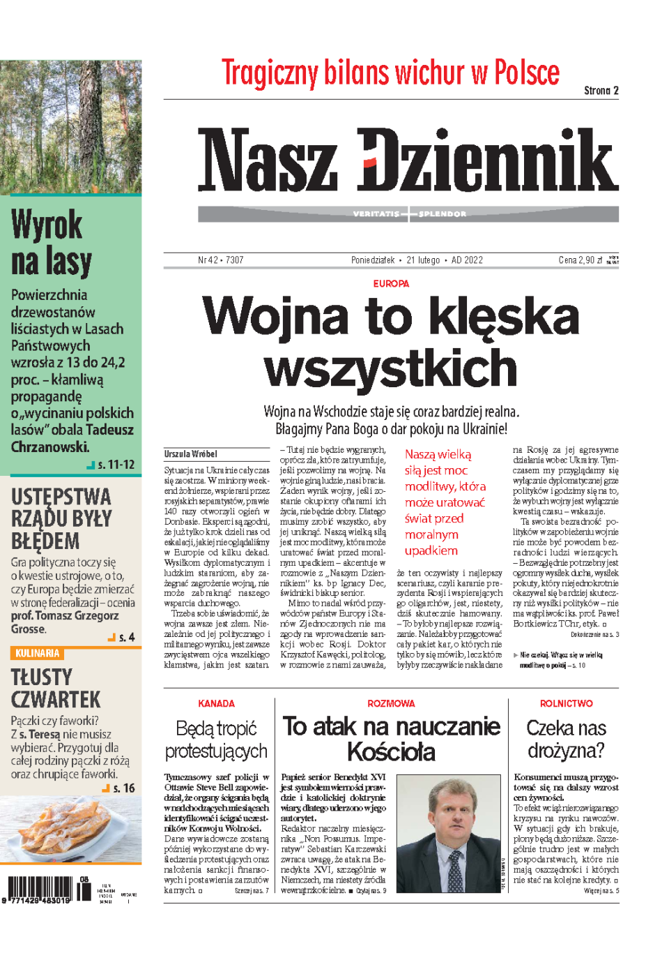 Nasz Dziennik z dnia 21.02.2022 wydanie PDF