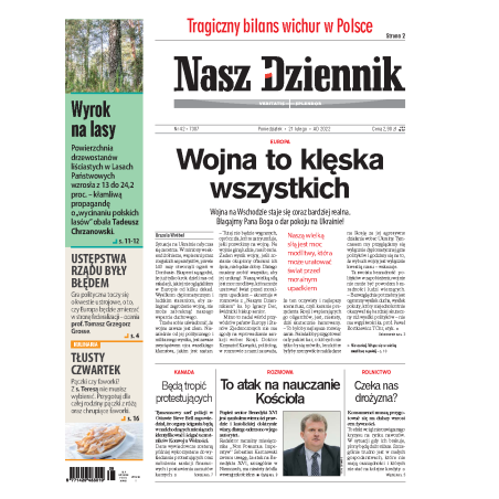 Nasz Dziennik z dnia 21.02.2022 wydanie PDF