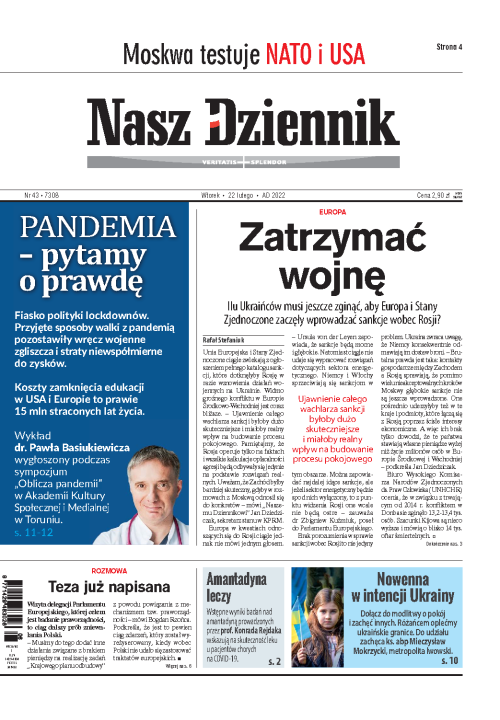 Nasz Dziennik z dnia 22.02.2022 wydanie PDF