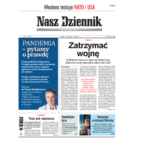 Nasz Dziennik z dnia 22.02.2022 wydanie PDF