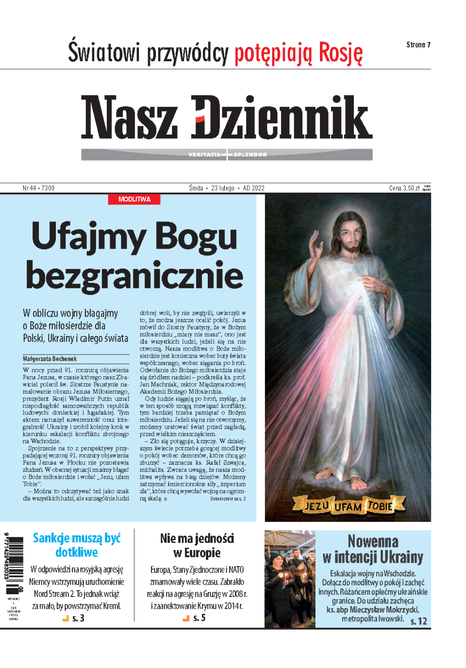 Nasz Dziennik z dnia 23.02.2022 wydanie PDF