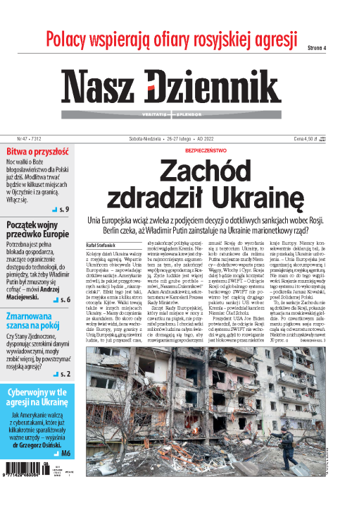 Nasz Dziennik z dnia 26.02.2022 wydanie PDF