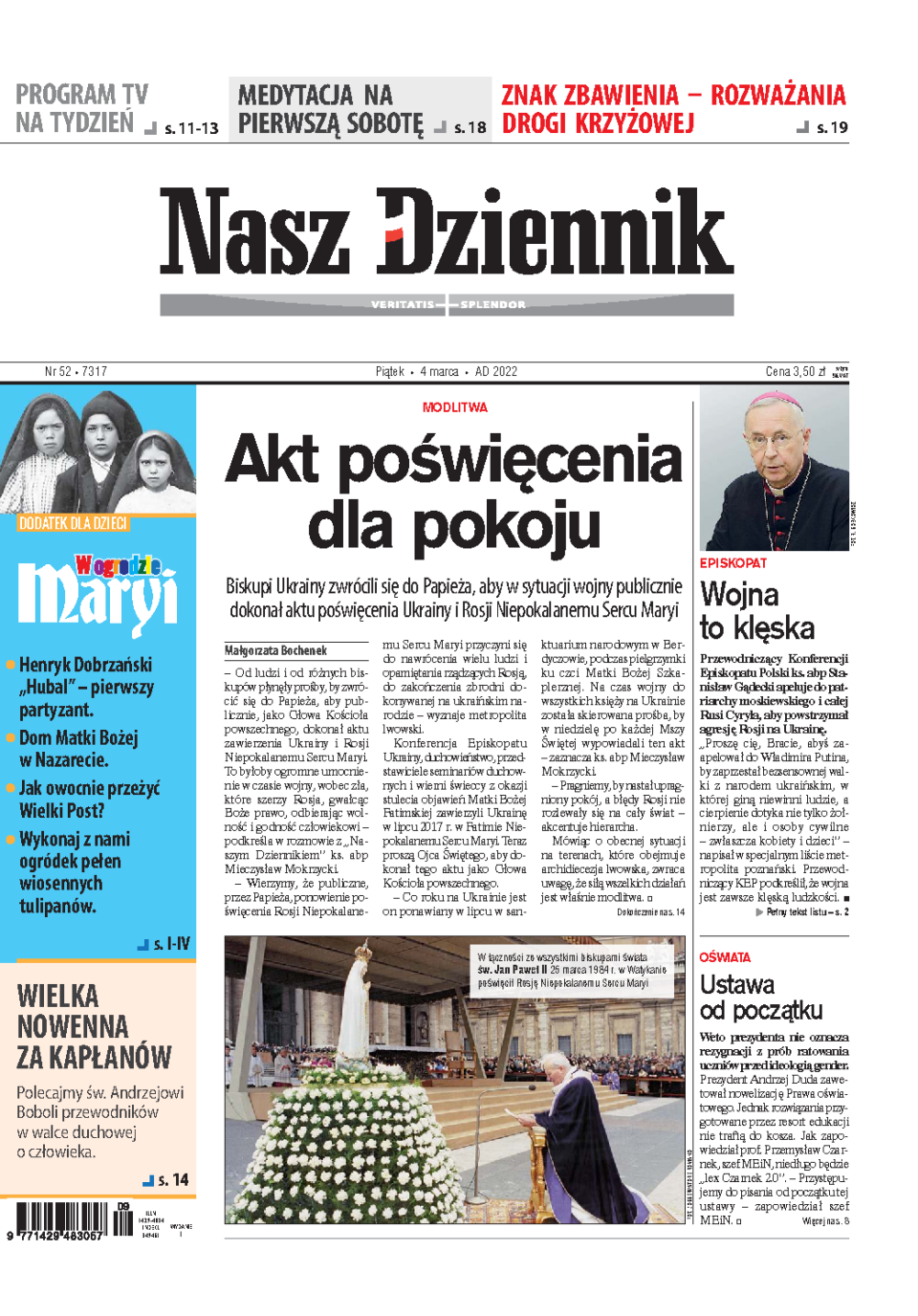 Nasz Dziennik z dnia 04.03.2022 wydanie PDF