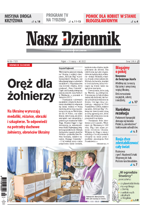 Nasz Dziennik z dnia 11.03.2022 wydanie PDF
