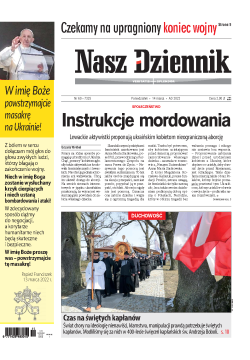 Nasz Dziennik z dnia 14.03.2022 wydanie PDF