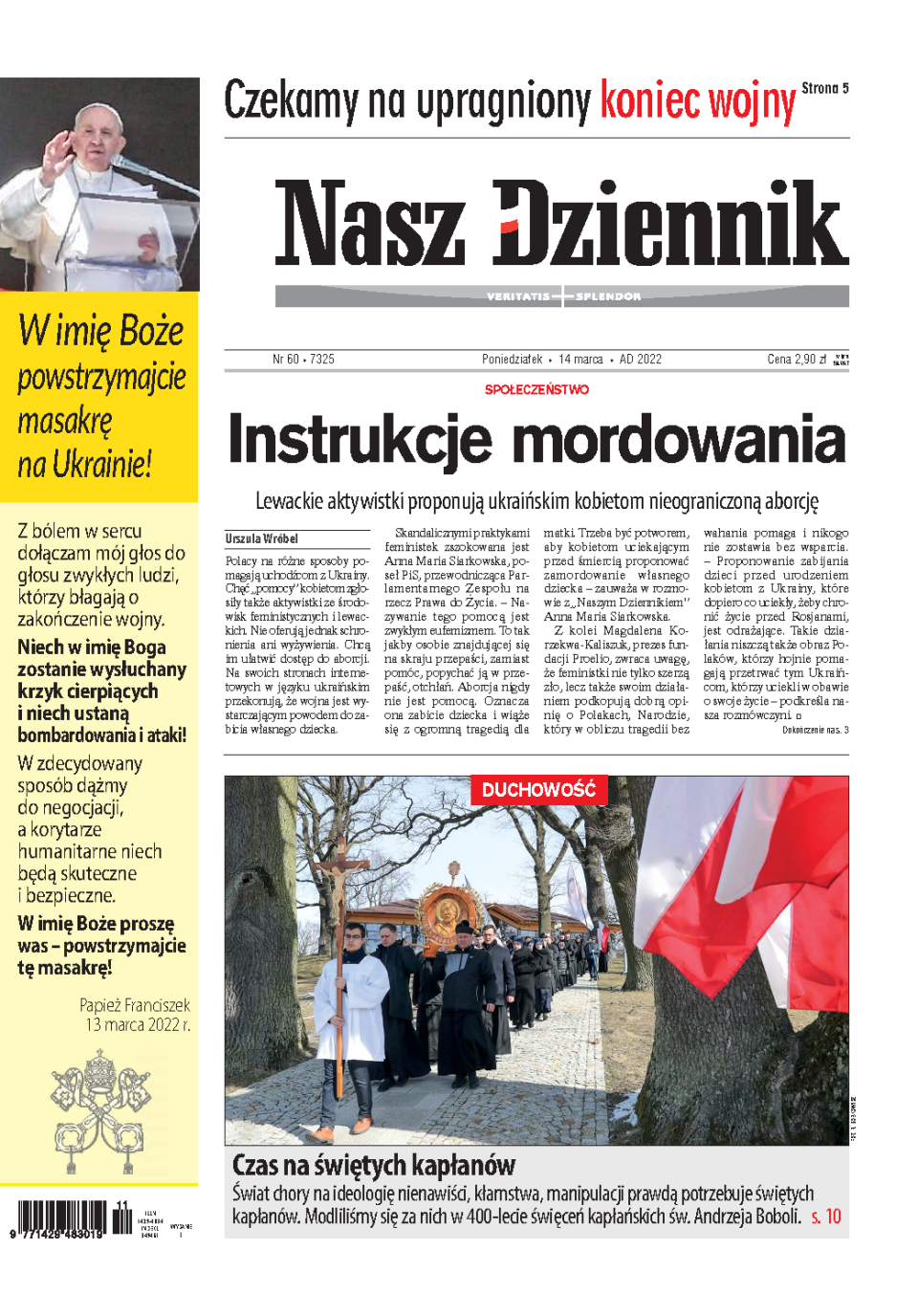Nasz Dziennik z dnia 14.03.2022 wydanie PDF