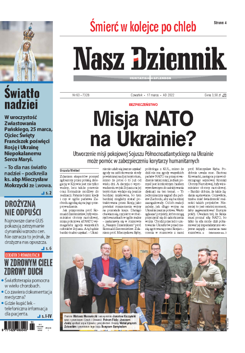 Nasz Dziennik z dnia 17.03.2022 wydanie PDF