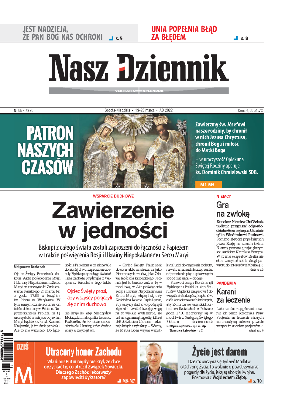 Nasz Dziennik z dnia 19.03.2022 wydanie PDF