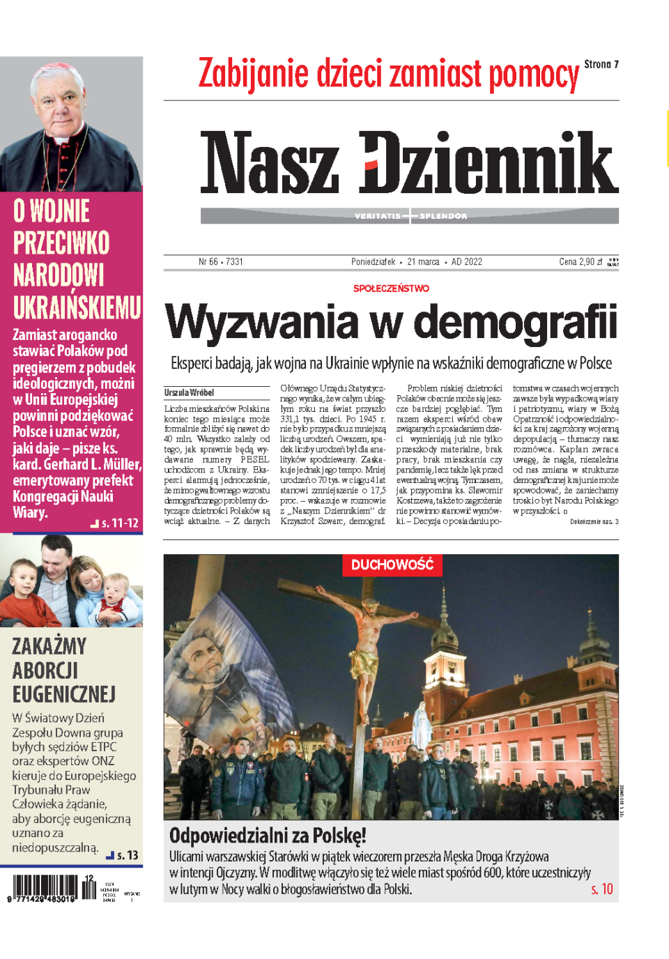 Nasz Dziennik z dnia 21.03.2022 wydanie PDF
