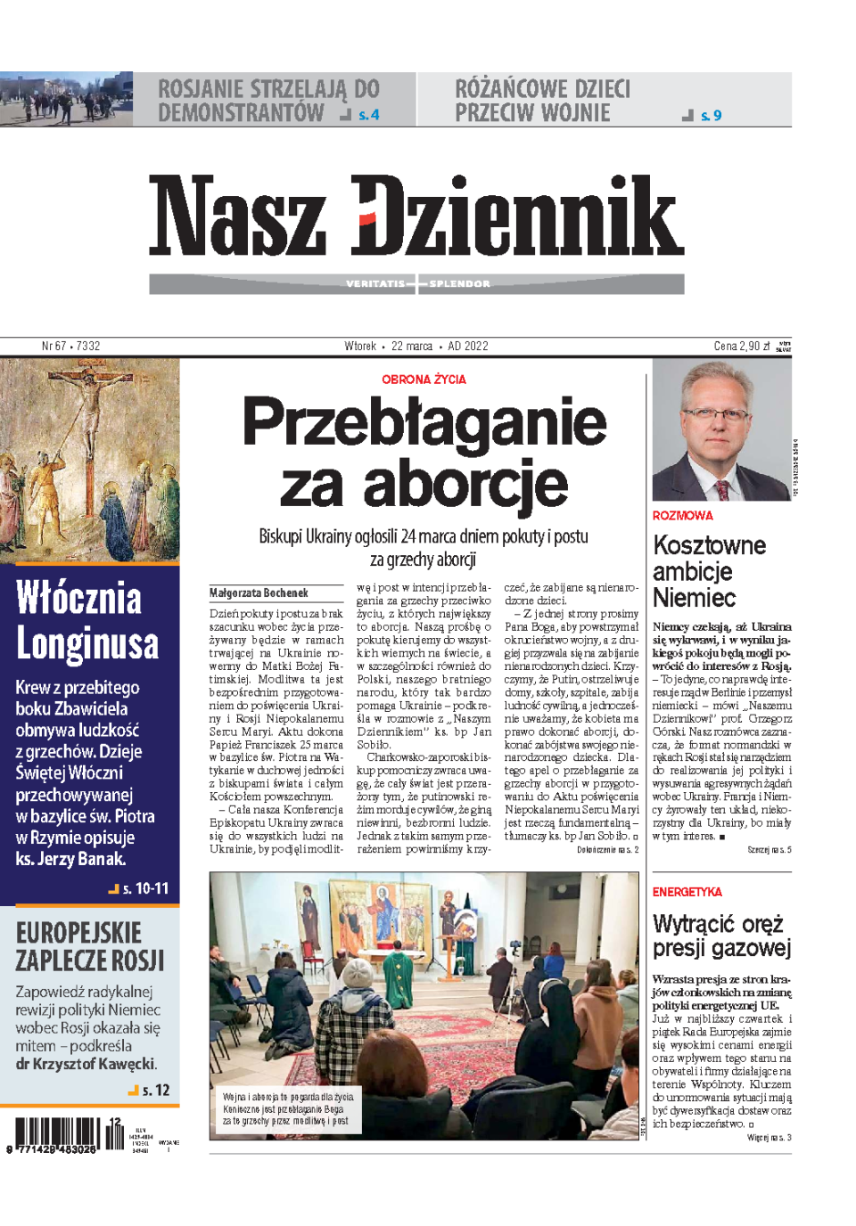 Nasz Dziennik z dnia 22.03.2022 wydanie PDF