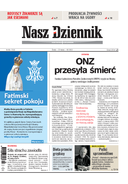 Nasz Dziennik z dnia 23.03.2022 wydanie PDF