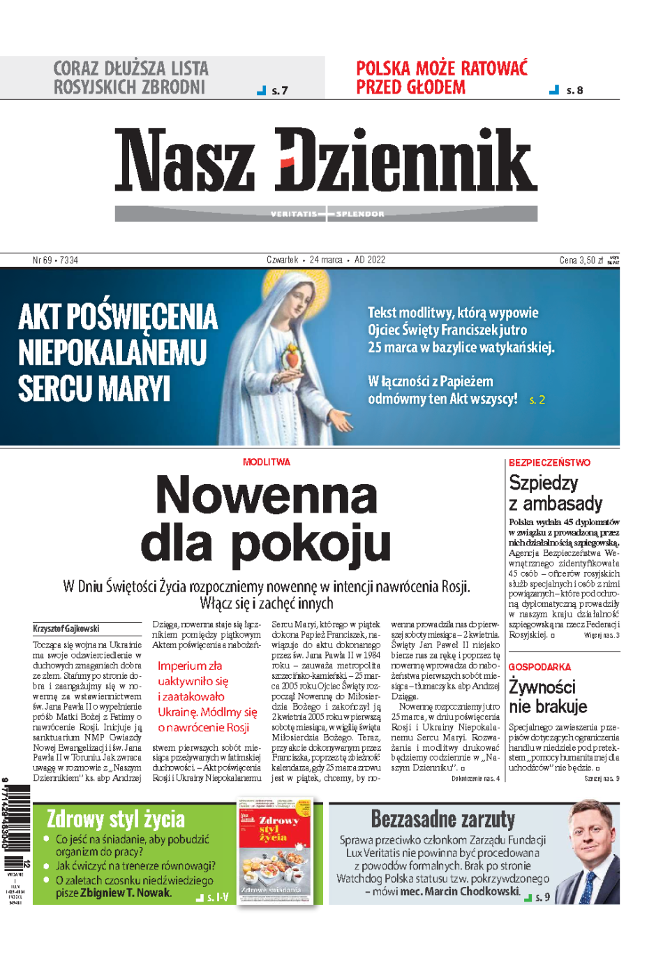 Nasz Dziennik z dnia 24.03.2022 wydanie PDF