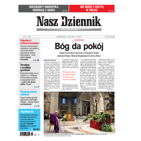 Nasz Dziennik z dnia 26.03.2022 wydanie PDF