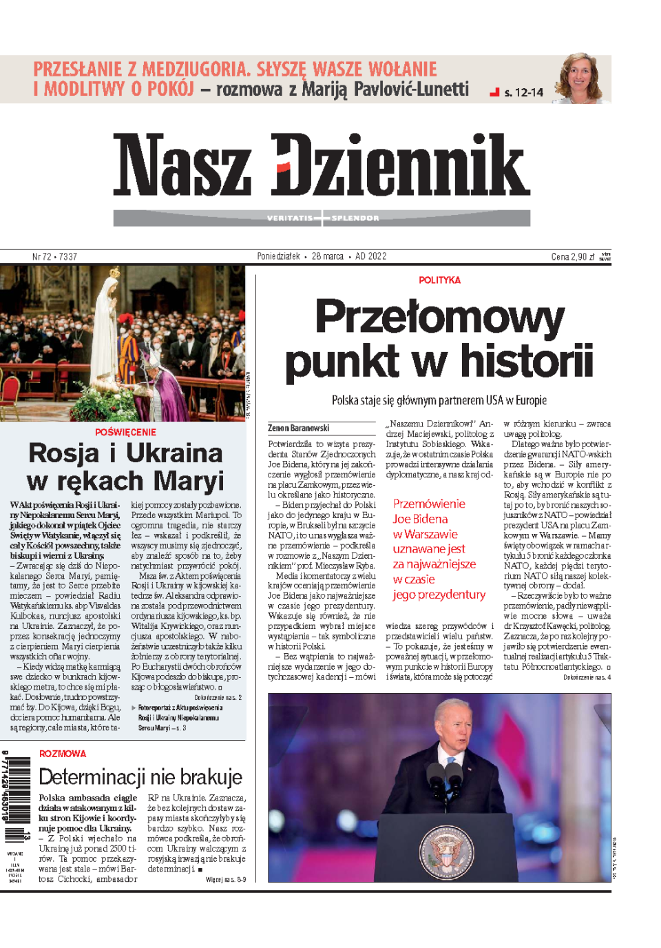 Nasz Dziennik z dnia 28.03.2022 wydanie PDF