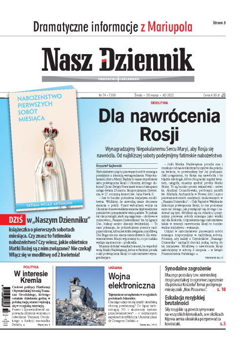 Nasz Dziennik z dnia 30.03.2022 wydanie PDF