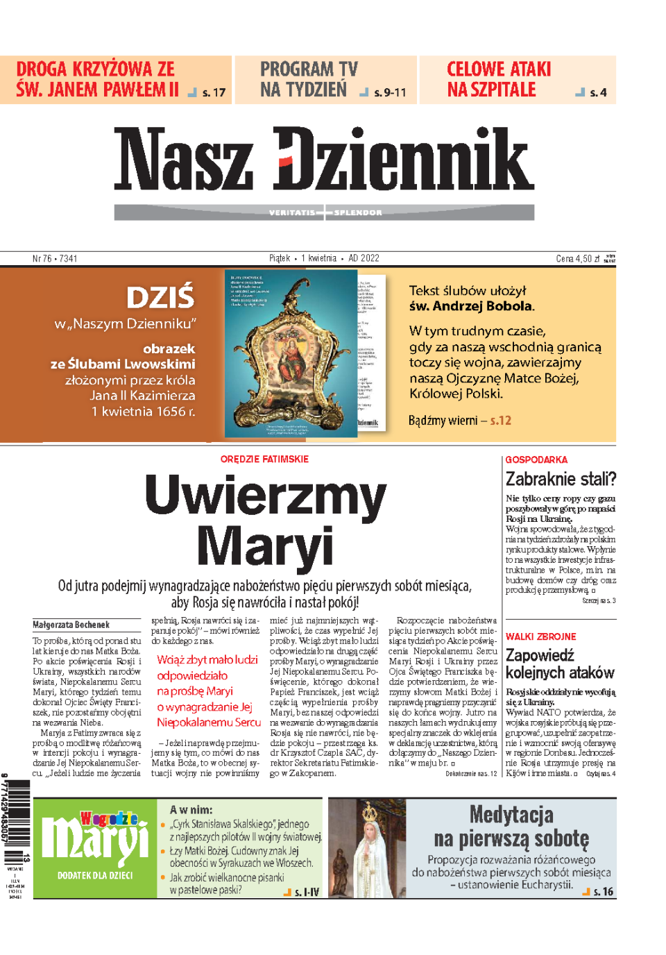 Nasz Dziennik z dnia 01.04.2022 wydanie PDF